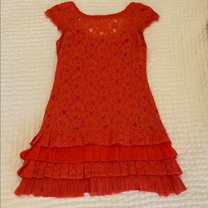 Women’s Lace Layered Ruffle Dress